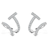 925 Sterling Silver Modern dynamic waltz Earring