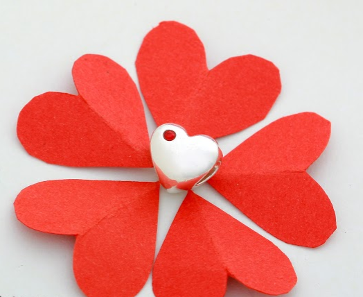 Heart Charm With Red Element