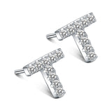 Famous " T " Sterling Silver Earring