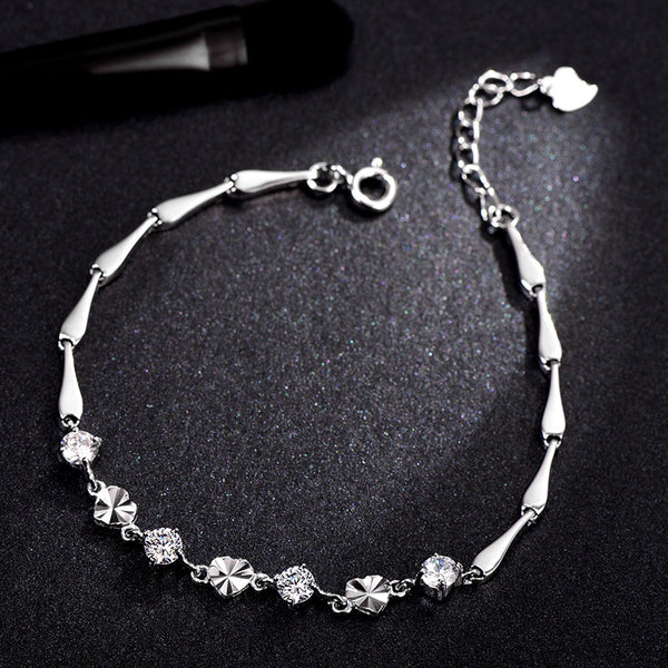925 Sterling Silver Sweetheart Bracelet | selec fashion
