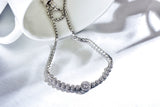 925 Sterling Silver Adjustable Simulated Diamond Bracelet