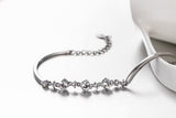 925 Sterling Silver Bangle With Simulated Diamond
