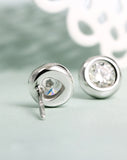 925 Sterling Silver Classic Round Earring