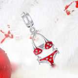 Sexy Bikini Charm, Red color  Enamel