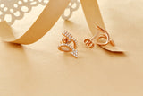 The Arrow of Love Earring, 925 Sterling Silver Plated With Rose Gold