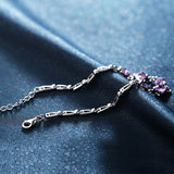 925 Sterling Silver Bracelet With AAA Purple Zirconia