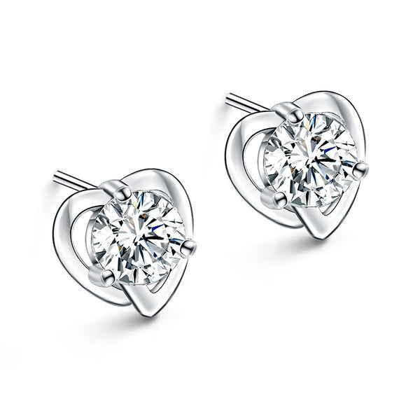 925 Sterling Silver Happiness Heart Earring