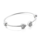 925 Sterling Silver Heart Shape Charm Bracelet