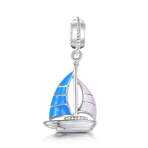 Let's Travel the world Ship Charm