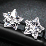 925 Sterling Silver Cute Little Star Stud Earrings