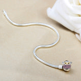 925 Sterling Silver Monkey head Charm bracelet