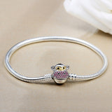 925 Sterling Silver Monkey head Charm bracelet