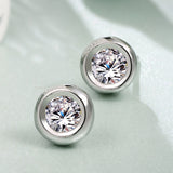 925 Sterling Silver Classic Round Earring