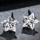 925 Sterling Silver Cute Little Star Stud Earrings