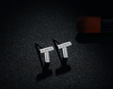 Famous " T " Sterling Silver Earring