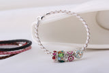 Genuine cow leather charm bracelets
