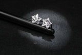 925 Sterling Silver Cute Little Star Stud Earrings