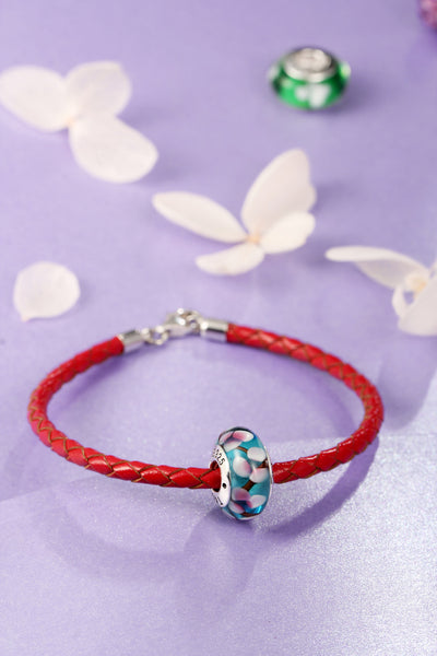 Floral Murano Glass Charm