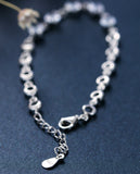 925 Sterling Silver Crystal Hearts Bracelet