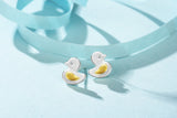 925 Sterling Silver Little Duck Earring