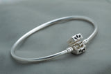 925 Sterling Silver Lucky Box Charm Bangle