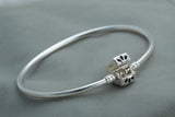 925 Sterling Silver Lucky Box Charm Bangle