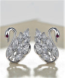 925 Sterling Silver Swan Lover Earring