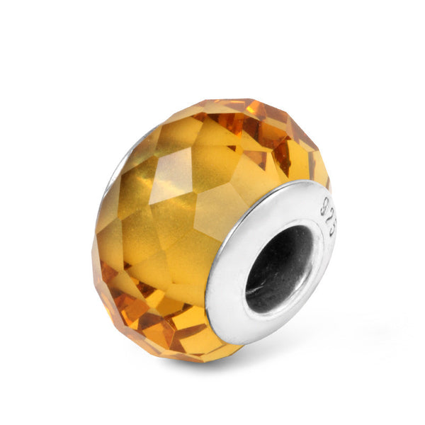 Yellow Murano Glass  Charm