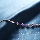 925 Sterling Silver Bracelet With AAA Purple Zirconia