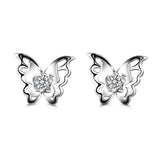 925 Sterling Silver Butterfly Silver Stud Earring